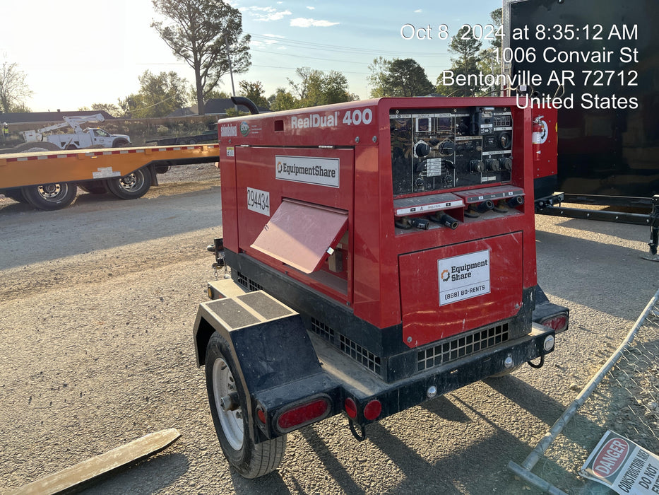 2023 Shindaiwa DGW400MDL Kubota D902 Engine, 23 HP, Dual Op Welder, Wire, Arc, Droop Stick, Tig, and CC Stick Functionality, Simulphase, 3 Phase and 1 Phase Gen Output, Single Axle NB Trlr, Slr Trckl Chrg 12V 12W, Fire Ext