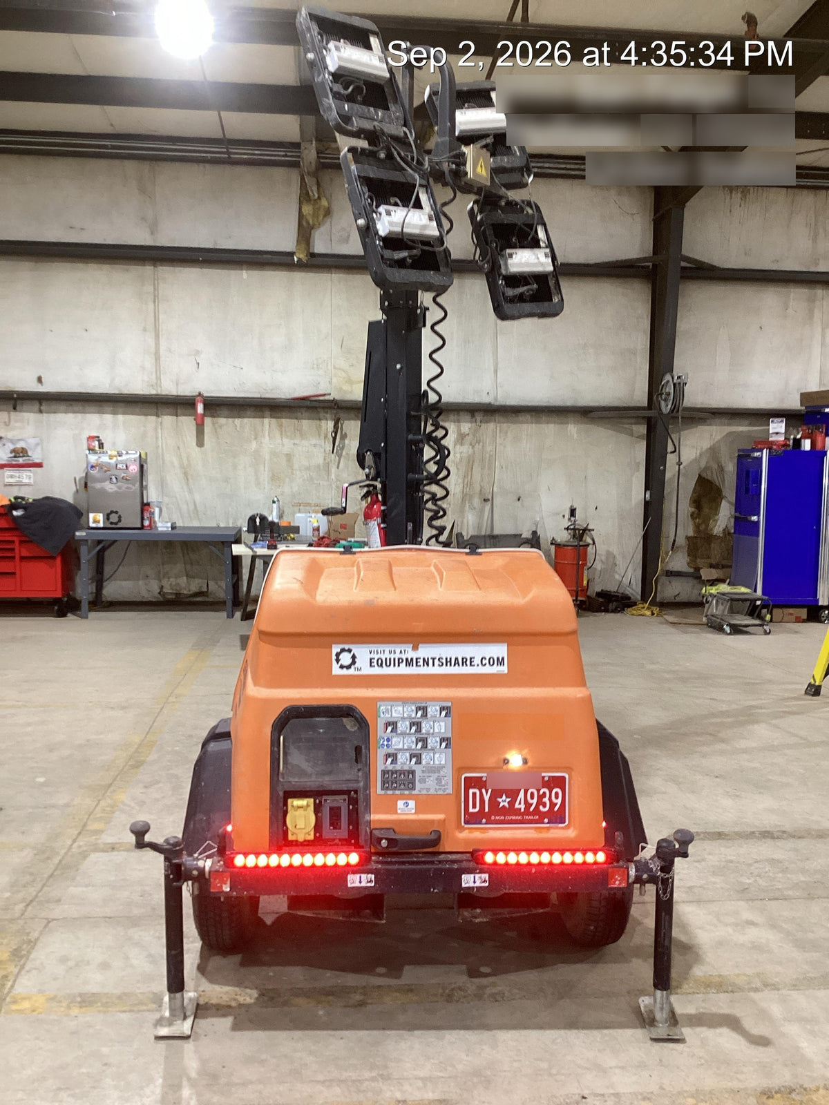 2023 Generac MLT2 Diesel, Flex Switch 120V Input, Powerzone Controller, 
(4) 320W LED Lights, 4kW Generator, 39.9 Gal Fuel Tank, 2" Ball, T3