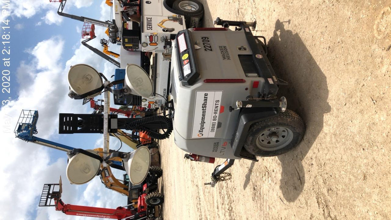 2019 Wacker Neuson LTV6L-MH Wacker Neuson LTV6L Mobile Light Tower w/Fuel Level Sensor Installed