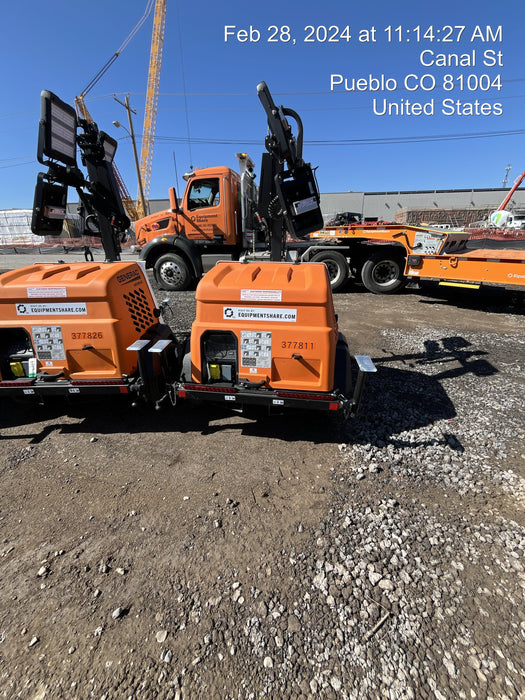 2023 Generac MLT2 Diesel, Flex Switch 120V Input, Powerzone Controller, 
(4) 320W LED Lights, 4kW Generator, 39.9 Gal Fuel Tank, 2" Ball, T3