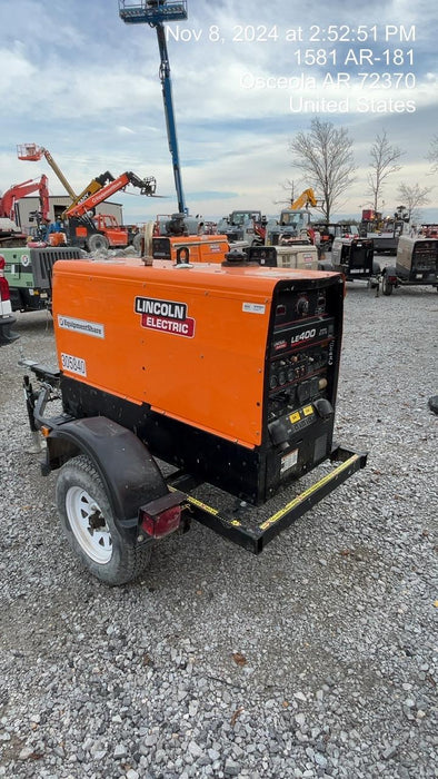 2023 Lincoln Electric LE400 Kubota V1505, Trlr, Cable Rack, Light Kit, ES Decals, T3