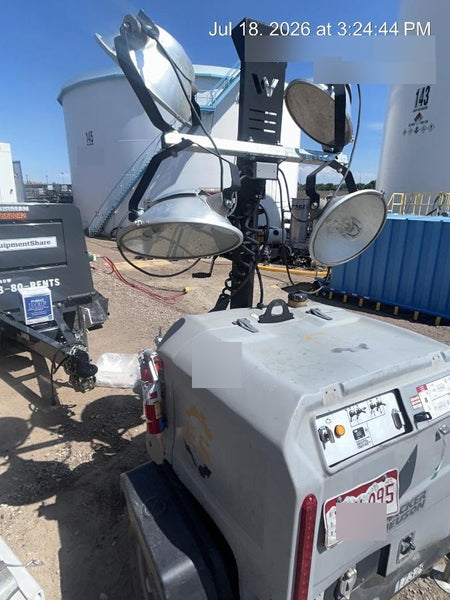 Wacker Neuson LTV6K-MH Wacker Neuson LTV6K Mobile Light Tower w/Fuel Level Sensor Installed