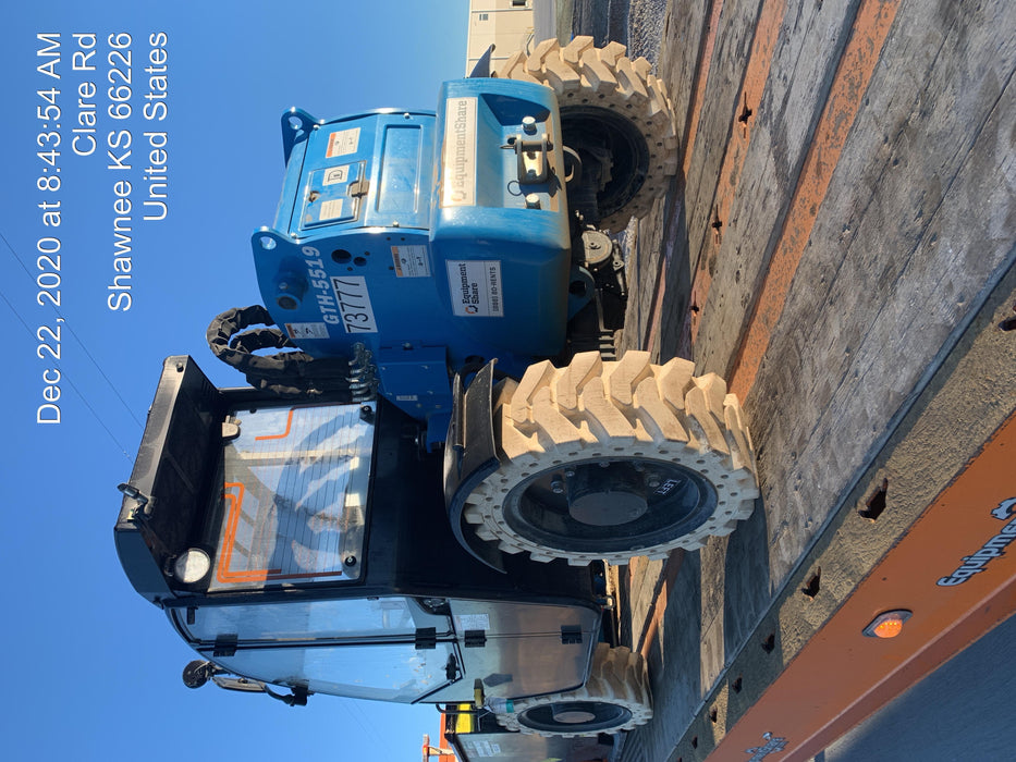 2020 Genie GTH-5519 Cab/Heat/Air, Solid Tires, Work Lights, Beacon, Aux Hydraulics, Back up Alarm