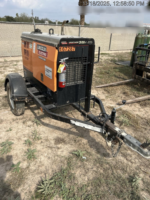 2021 Lincoln Electric Vantage 322 Vantage 322 Ready Pak 3 w/ Decals, ORANGE (includes trailer, cable rack, fender light kit) NO Telematics