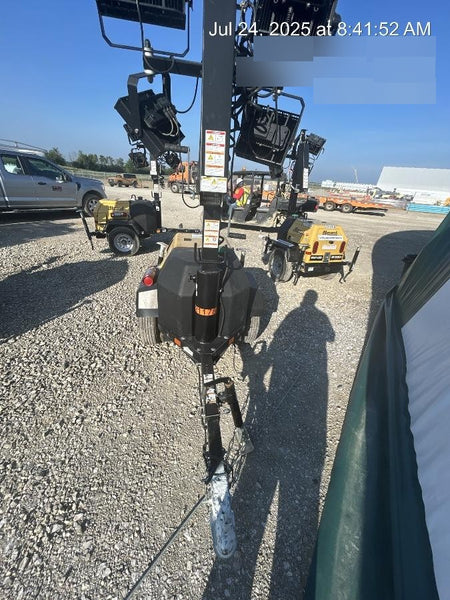 2022 Allmand NLV3GR (4) LED Light Fixture 350W, 23' Vertical Mast, 3kW Prime, Towable, Deep Sea L401, Leveling Jacks, Yanmar T4F 5.8hp