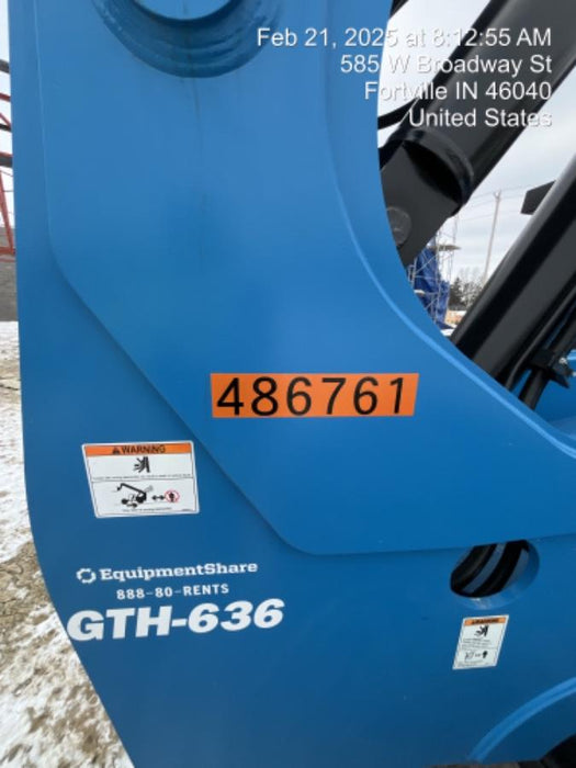 2025 Genie GTH-636 74Hp Dsl, Cab/Heat/Air, FF Tires, LED WL, Bcn, L Hook, T3 + Access Control,