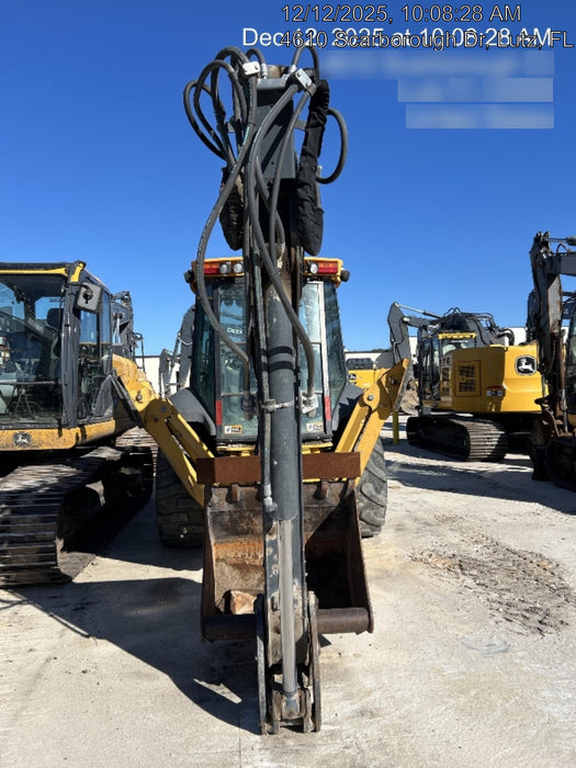 2020 John Deere 410L - Extendable Stick Cab/Heat/Air, 4WD, Extendable Stick, Pilot Controls, 2 Way Hydraulics, TAG Manual QC