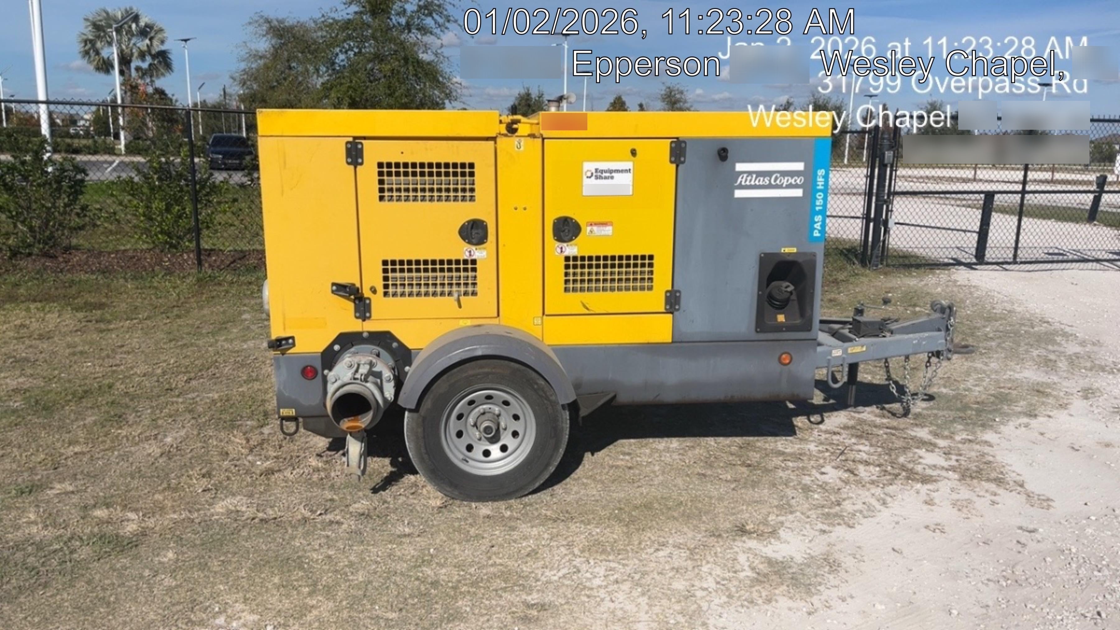 2020 ATLAS COPCO PAS 150 HF CS Enclosed