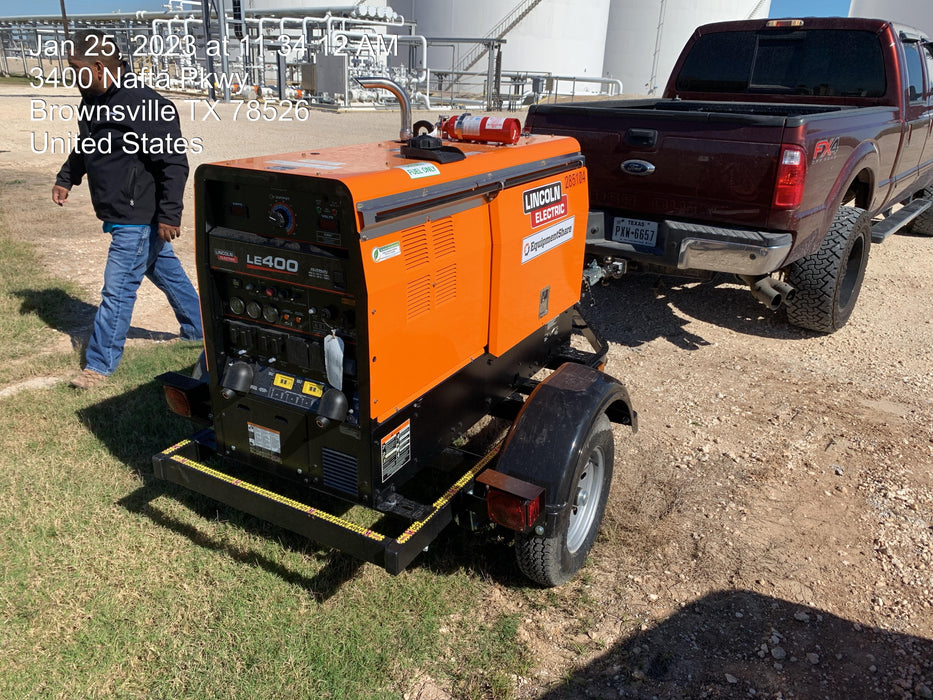 2022 Lincoln Electric LE400 Kubota V1505, Trlr, Cable Rack, Light Kit, ES Decals, T3