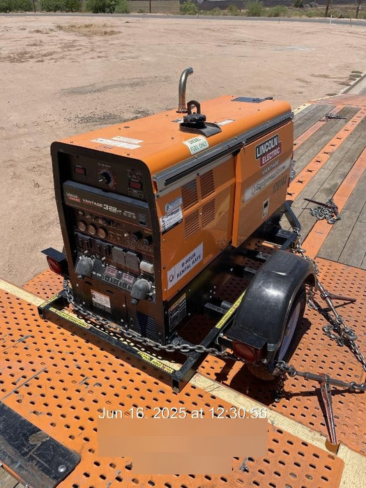 2021 Lincoln Electric Vantage 322 Vantage 322 Ready Pak 3 w/ Decals, ORANGE (includes trailer, cable rack, fender light kit) NO Telematics