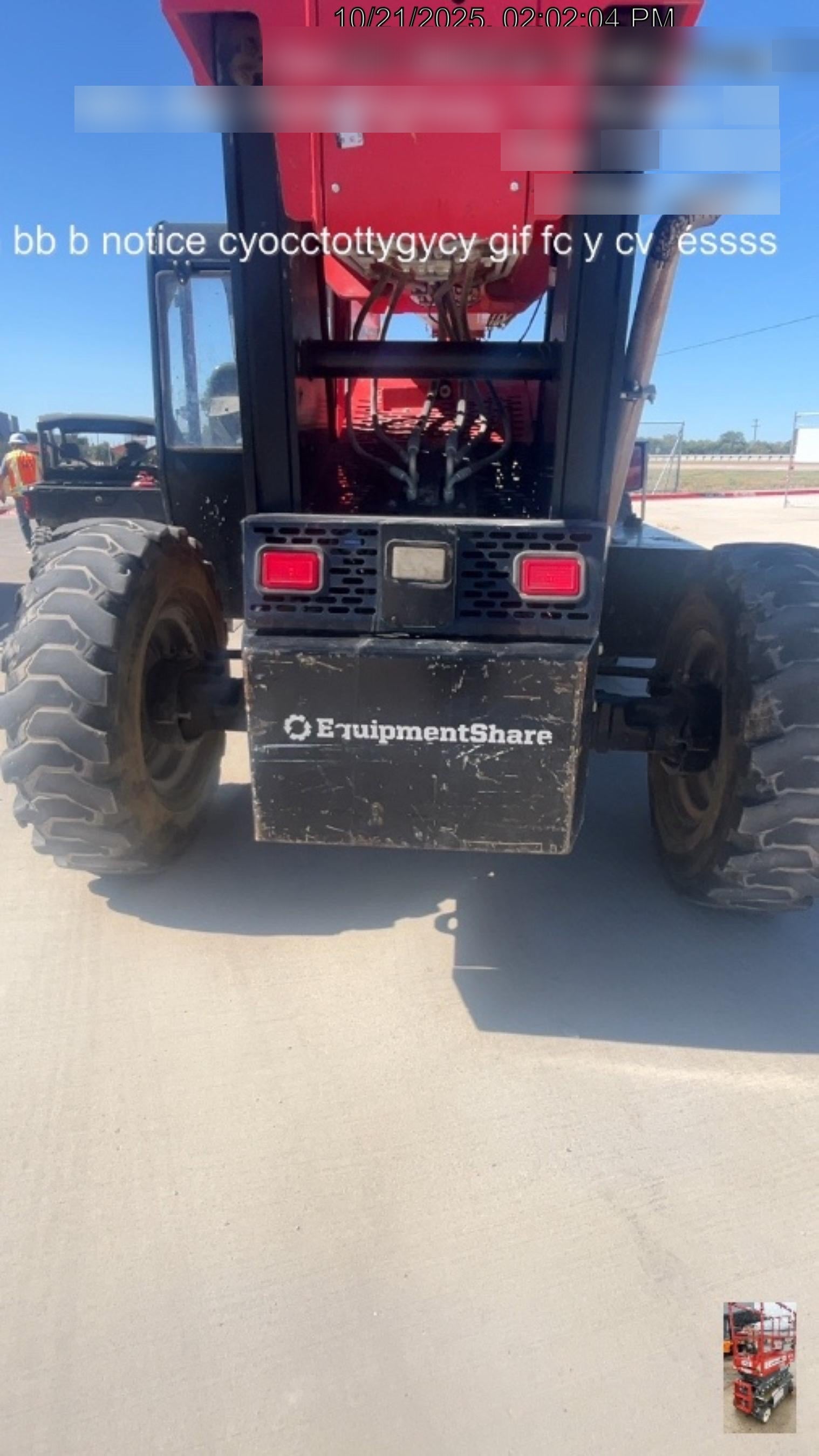 2019 Manitou MTA10055 Canopy, 120 HP, Solid Tires, Work Lights, Lift Hook, Auxiliary Hydraulics 66" Carriage and 60" Forks