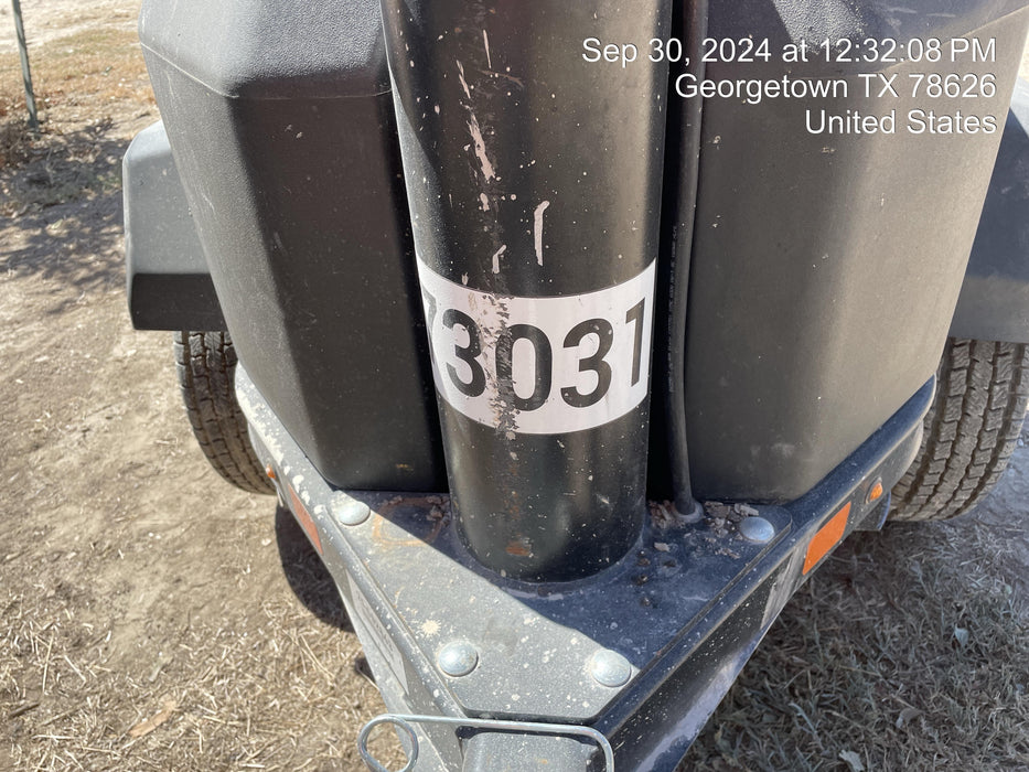 2022 Allmand NLV3GR (4) LED Light Fixture 350W, 23' Vertical Mast, 3kW Prime, Towable, ES Decals, T3