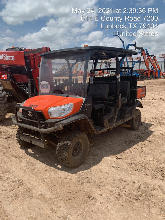 Kubota RTV-X1140W-H Kubota RTVX1140WH 4wd Utility Cart, LED Strobe, Windshield Tempered Glass, Plastic Canopy, Wire Harness Kit, Backup Alarm