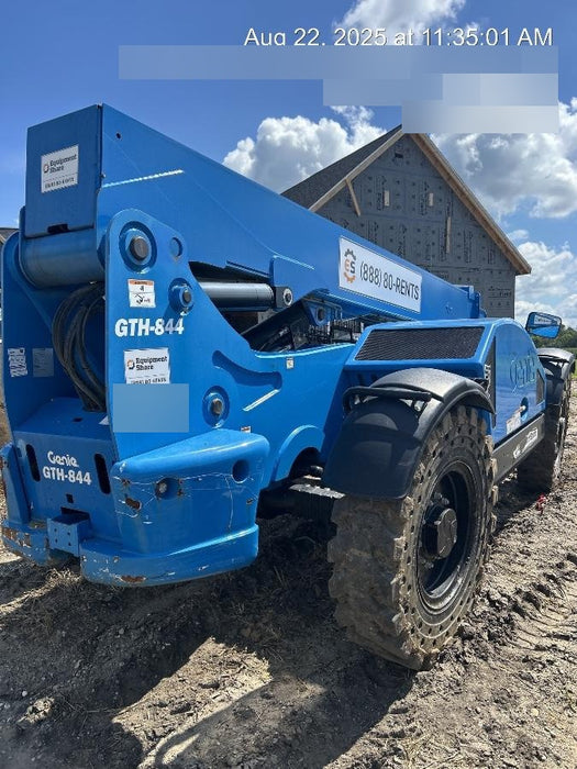 2019 Genie GTH-844 Canopy, Solid RT Tires, LED Work Lights, Beacon 60" QA Carriage, 48" Forks