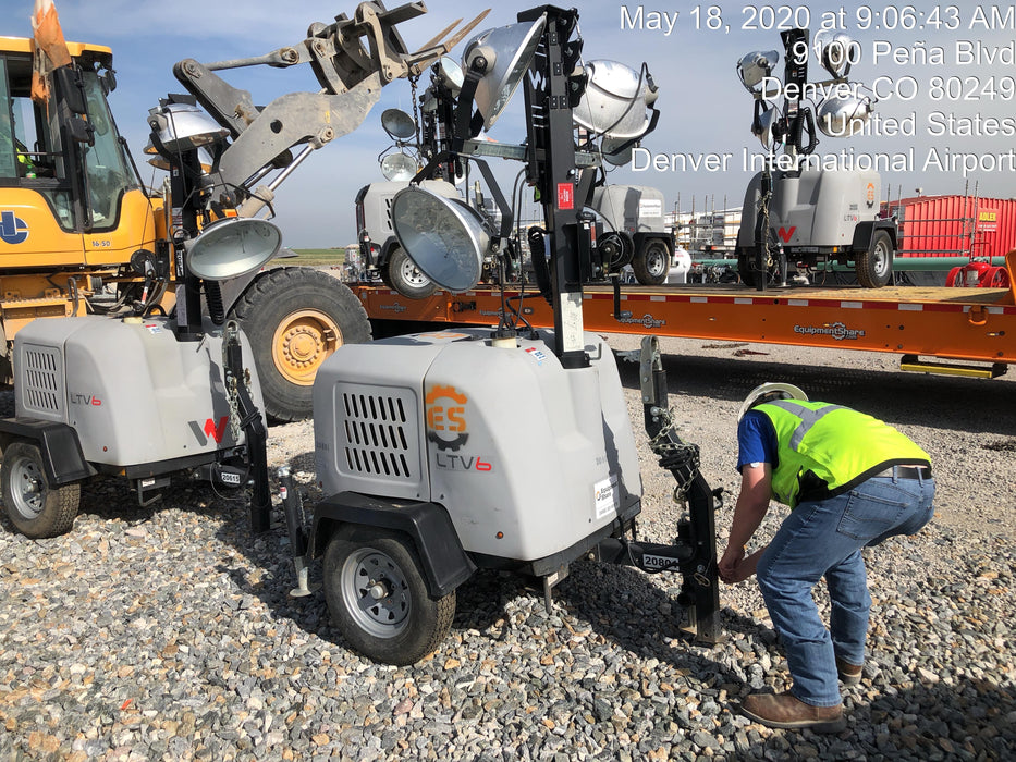 2018 Wacker Neuson LTV6L-MH Wacker Neuson LTV6L Mobile Light Tower w/Fuel Level Sensor Installed