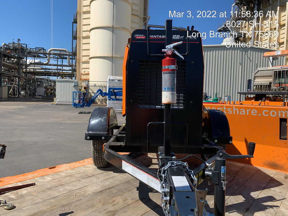 2021 Lincoln Electric Vantage 322 Vantage 322 Ready Pak 3 w/ Decals, ORANGE (includes trailer, cable rack, fender light kit) NO Telematics