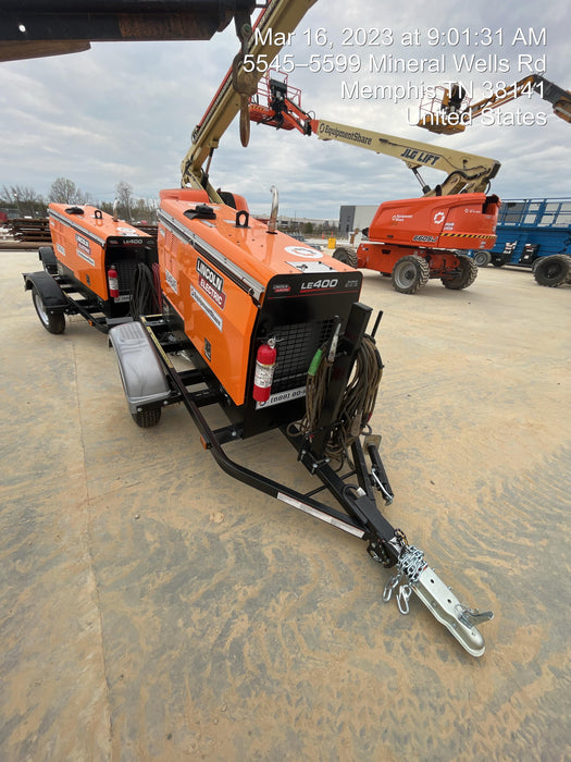 2023 Lincoln Electric LE400 Kubota V1505, Trlr, Cable Rack, Light Kit, ES Decals, T3