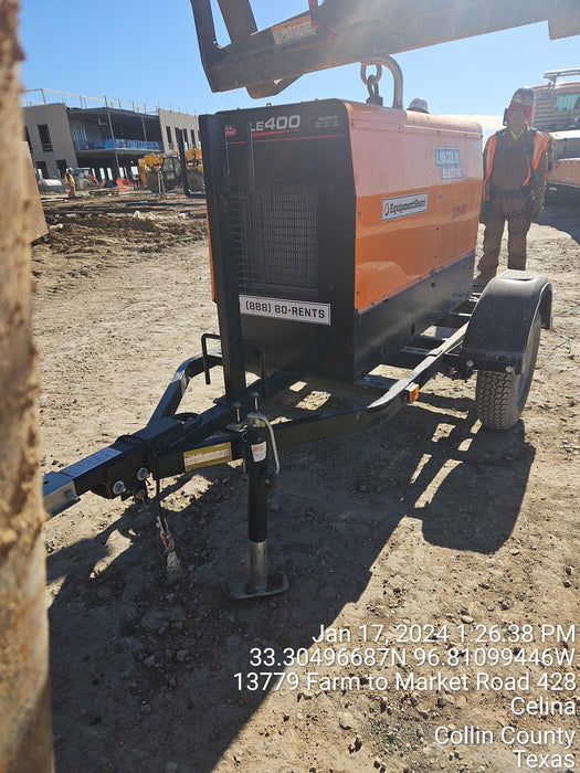 2022 Lincoln Electric LE400 Kubota V1505, Trlr, Cable Rack, Light Kit, ES Decals, T3