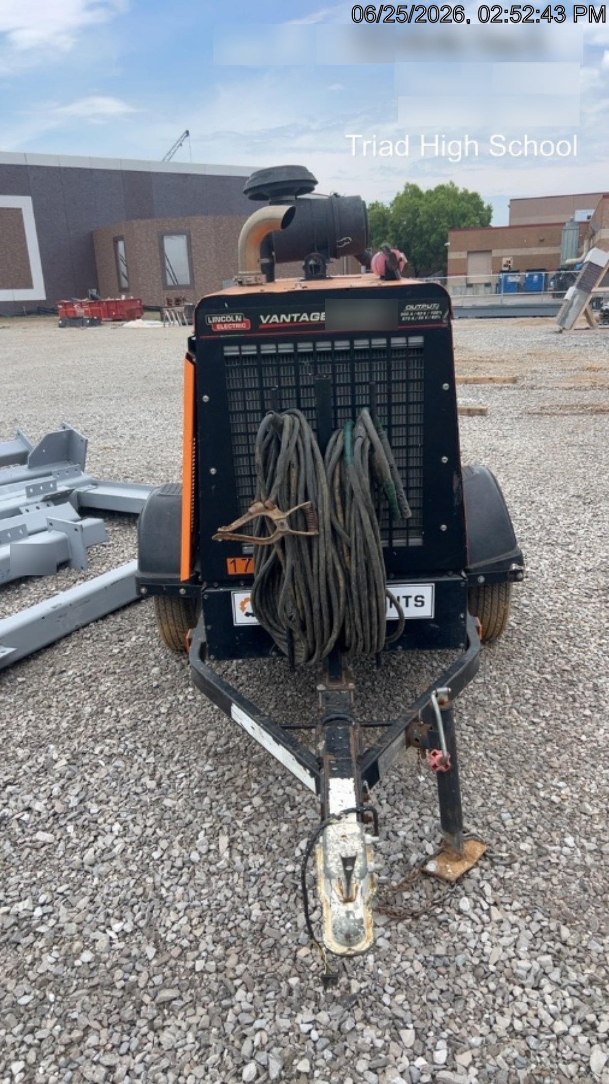 2021 Lincoln Electric Vantage 549X Ready Pak 3, ORANGE (includes trailer, cable rack, fender light kit)