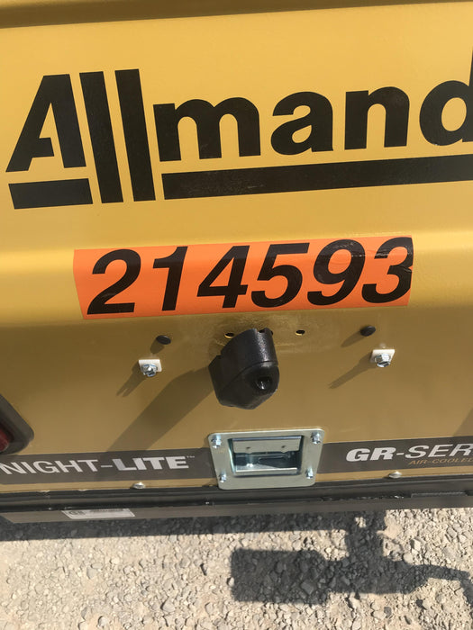 2022 Allmand NLV3GR (4) LED Light Fixture 350W, 23' Vertical Mast, 3kW Prime, Towable, Deep Sea L401, Leveling Jacks, Yanmar T4F 5.8hp