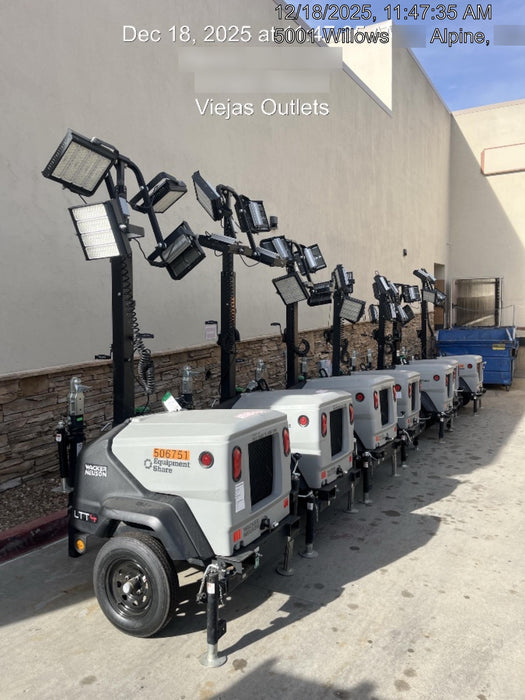 2024 Wacker Neuson LTT4 Diesel, Kohler KDW702, Deep Sea Controller, Auto Start, LED 320W, Bypass Outlet, T3