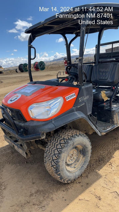 2022 Kubota RTV-X1140W-H Plastic Canopy, Windshield Acrylic Clear, LED Strobe Light, Wire Harness Kit, Back up Alarm