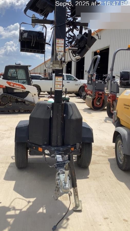 2022 Allmand NLV3GR (4) LED Light Fixture 350W, 23' Vertical Mast, 3kW Prime, Towable, Deep Sea L401, Leveling Jacks, Yanmar T4F 5.8hp