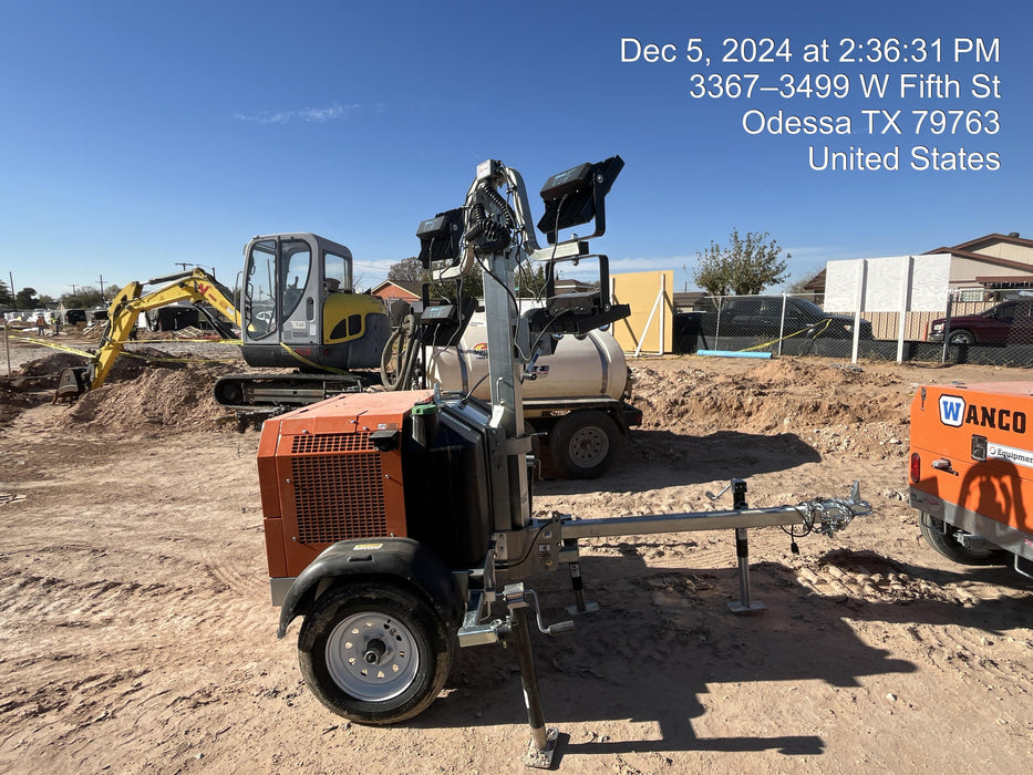 2024 Wanco WLTT-4MM4K Diesel, Deep Sea Controller, Shore Power Plug, Auto Start, (4) 350W LED Floodlights, 4kW Generator, 60 Gal Fuel Tank, 2" Ball, T3