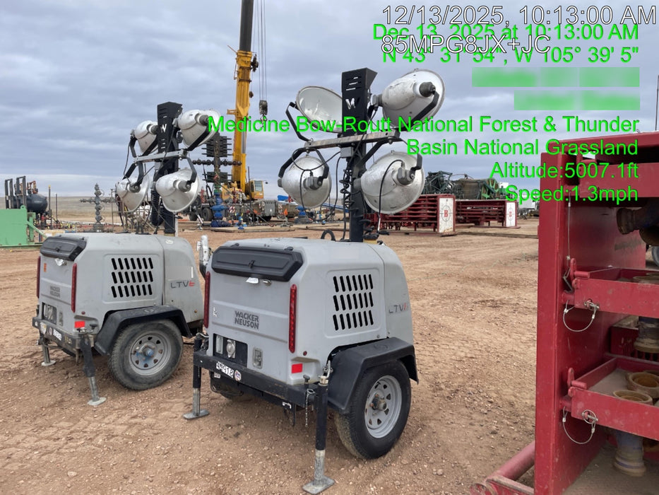 2019 Wacker Neuson LTV6L-MH Mobile Light Tower w/Fuel Level Sensor Installed