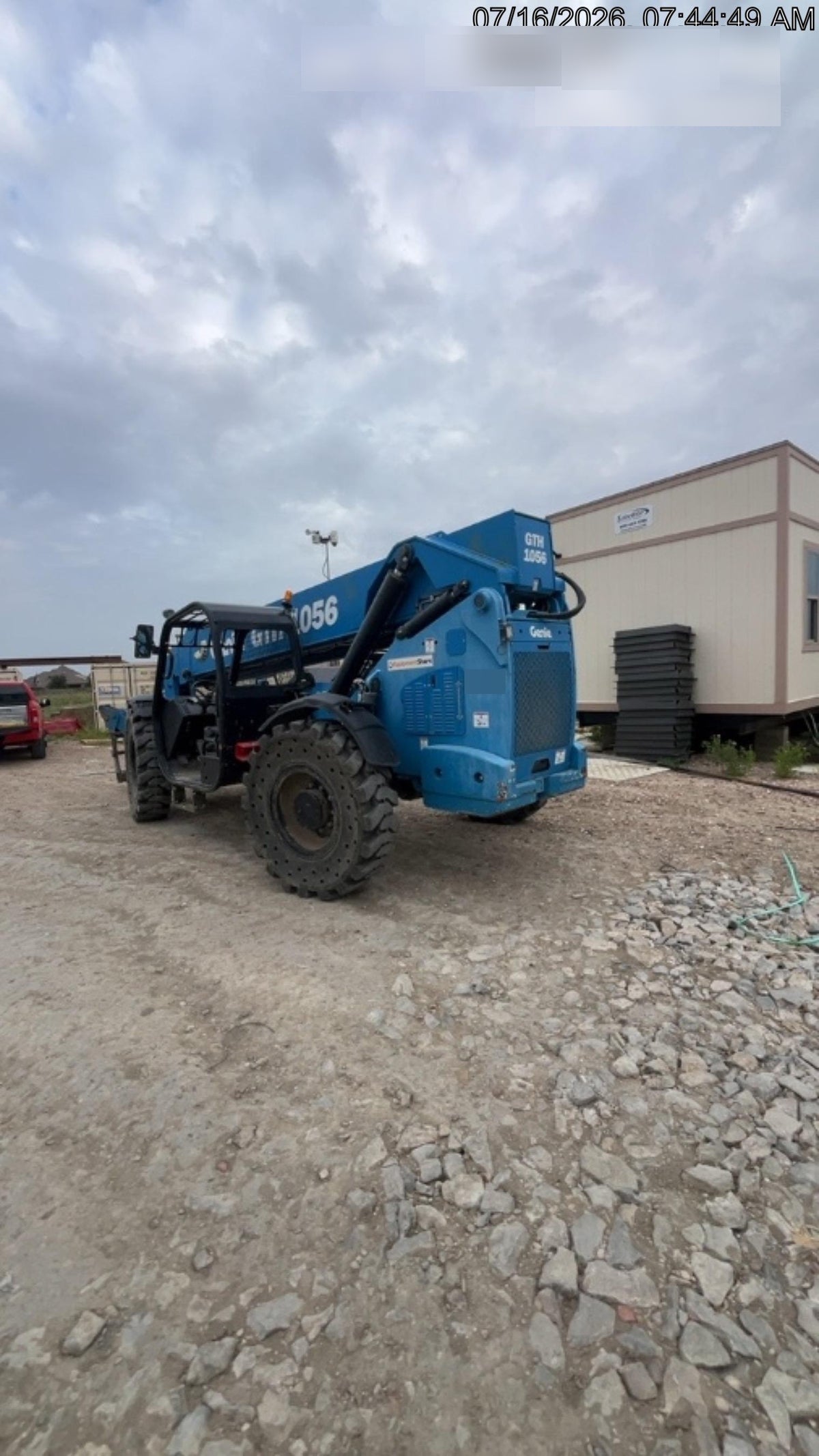 2018 Genie GTH-1056 Genie GTH-1056 w/Open ROPS, Solid Tires, Work Light/Beacon, 60" Carriage and Forks
