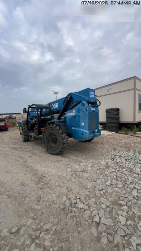 2018 Genie GTH-1056 Genie GTH-1056 w/Open ROPS, Solid Tires, Work Light/Beacon, 60" Carriage and Forks
