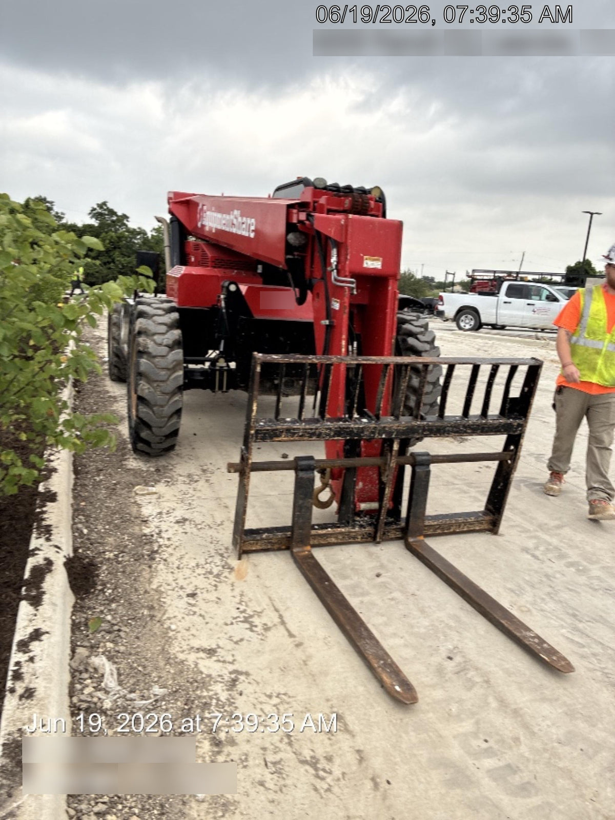 2019 Manitou MTA8044 74hp T4F, Open ROPS, Cab and Boom LED work lights, Auxiliary Hydraulics, Solid Tires, Amber strobe, Lift Hook 66" Carriage, 60" Forks