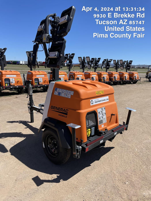 2024 Generac MLT2 Diesel, Flex Switch 120V Input, Powerzone Controller, 
(4) 320W LED Lights, 4kW Generator, 39.9 Gal Fuel Tank, 2" Ball, T3