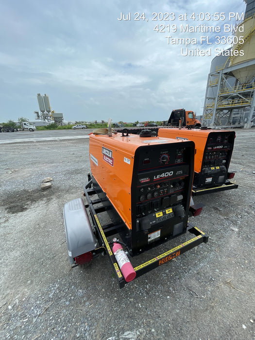 2022 Lincoln Electric LE400 Kubota V1505, Trlr, Cable Rack, Light Kit, ES Decals, T3