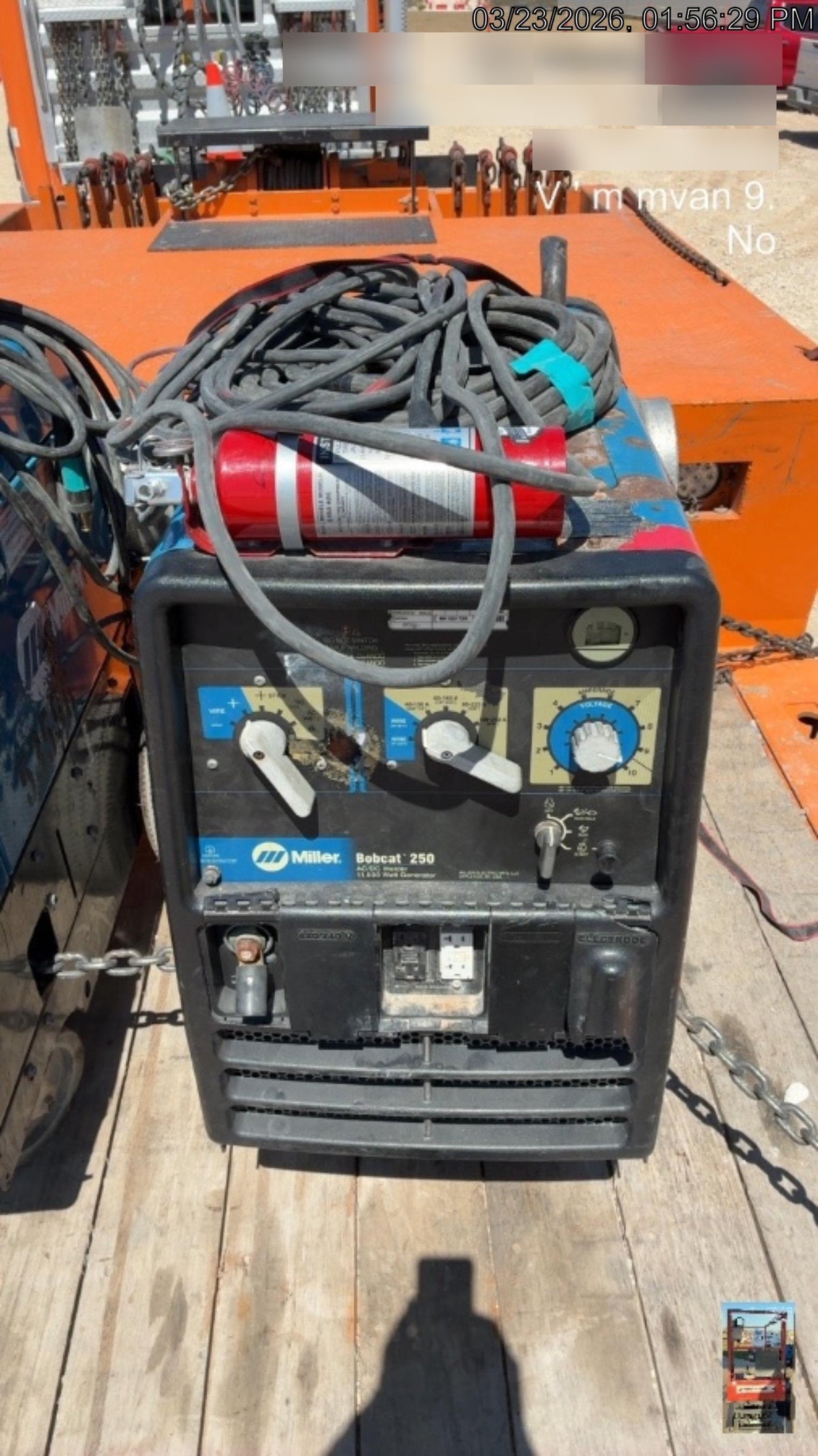 2019 Miller Electric BOBCAT 250 LP/Propane, Running Gear, Tank Bracket, Hose