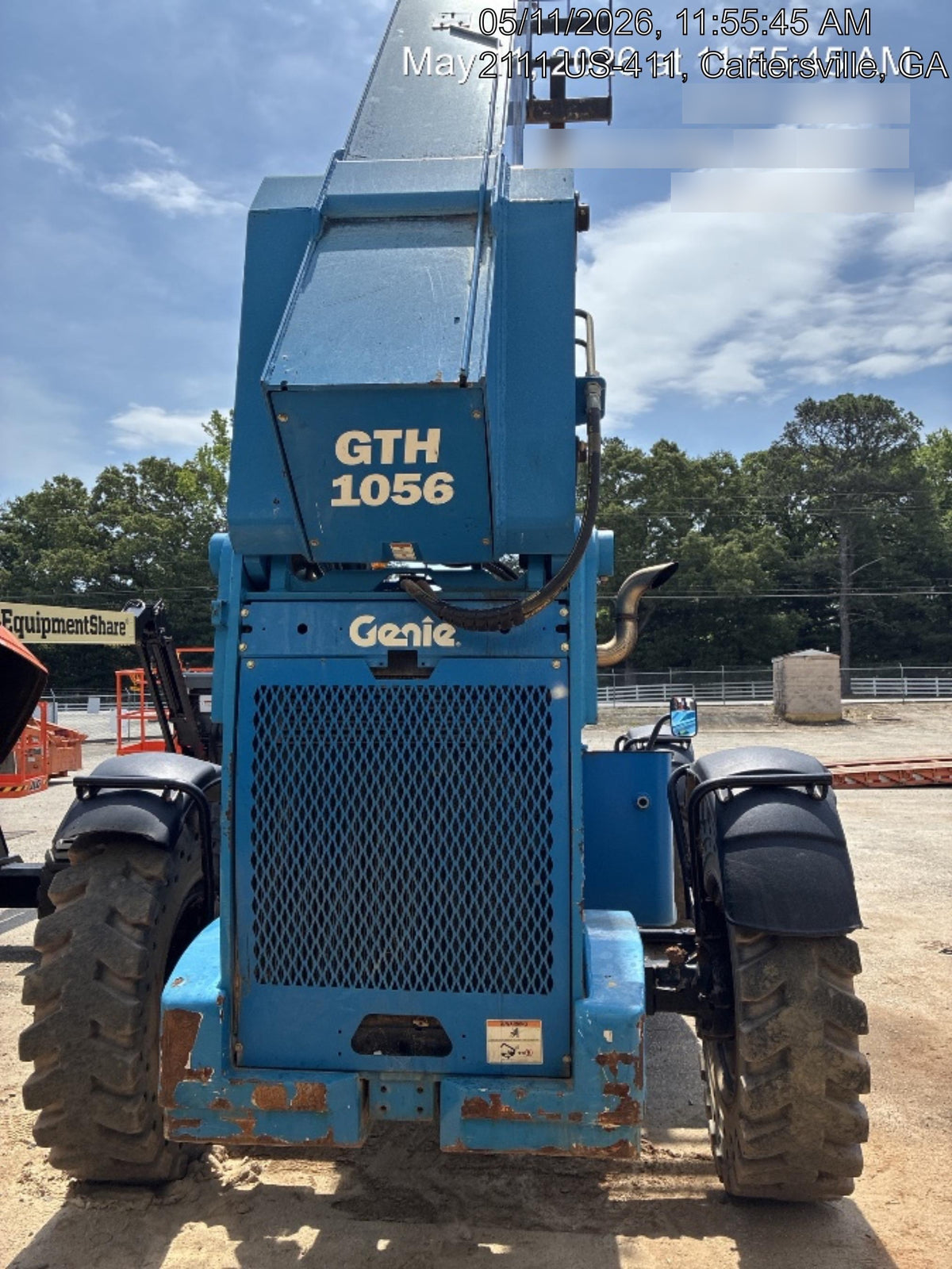 2019 Genie GTH-1056 Canopy, Solid RT Tires, LED Work Lights, Beacon 60" QA Carriage, 60" Forks