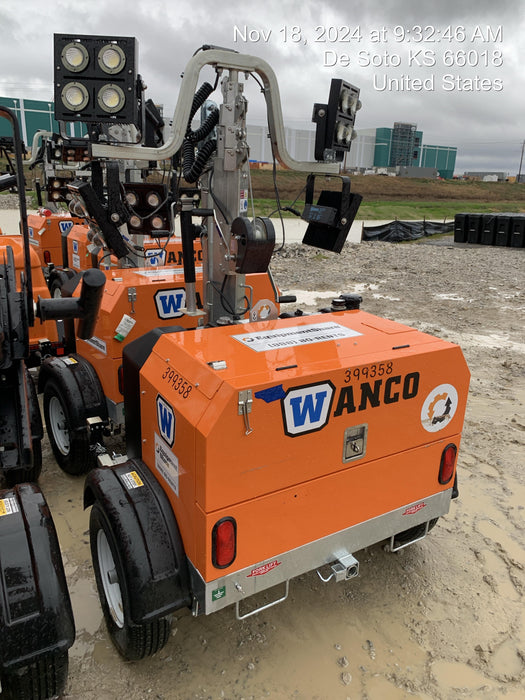 2024 Wanco WLTT-4MM4K Diesel, Deep Sea Controller, Shore Power Plug, Auto Start, (4) 350W LED Floodlights, 4kW Generator, 60 Gal Fuel Tank, 2" Ball, T3