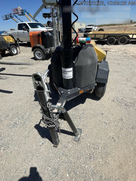 2021 Allmand NLV3GR (4) LED Light Fixture 350W, 23' Vertical Mast, 3kW Prime, Towable, Deep Sea L401, Leveling Jacks, Yanmar T4F 5.8hp