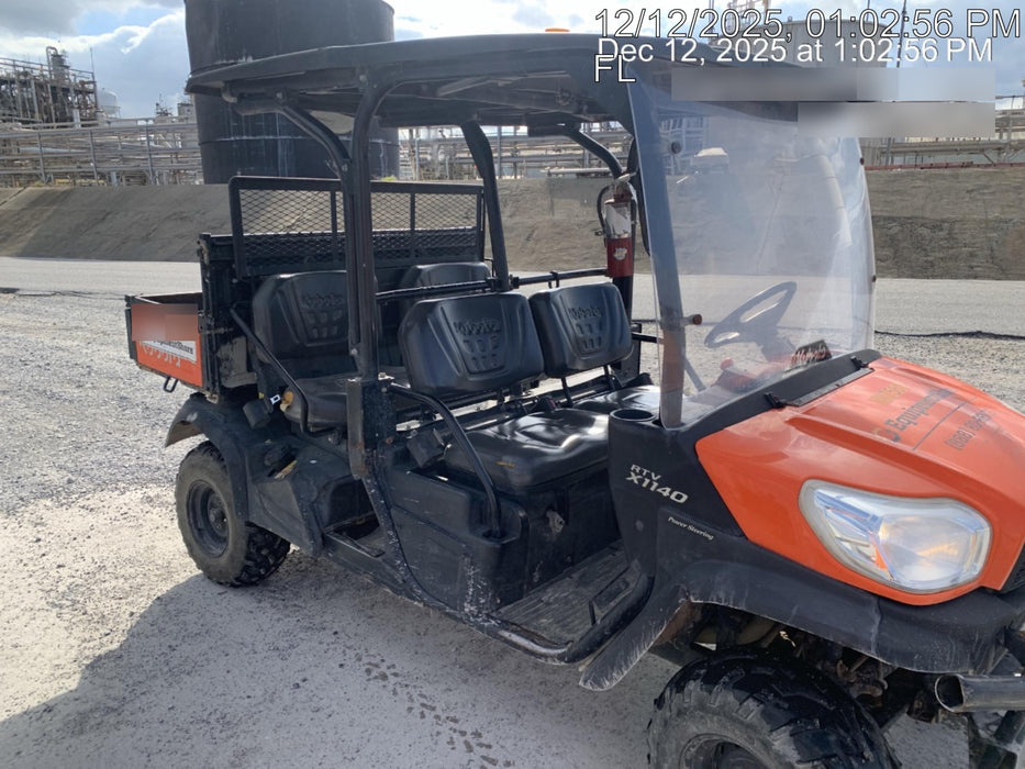 2021 Kubota RTV-X1140W-H Plastic Canopy, Windshield Acrylic Clear, LED Strobe Light, Wire Harness Kit, Back up Alarm