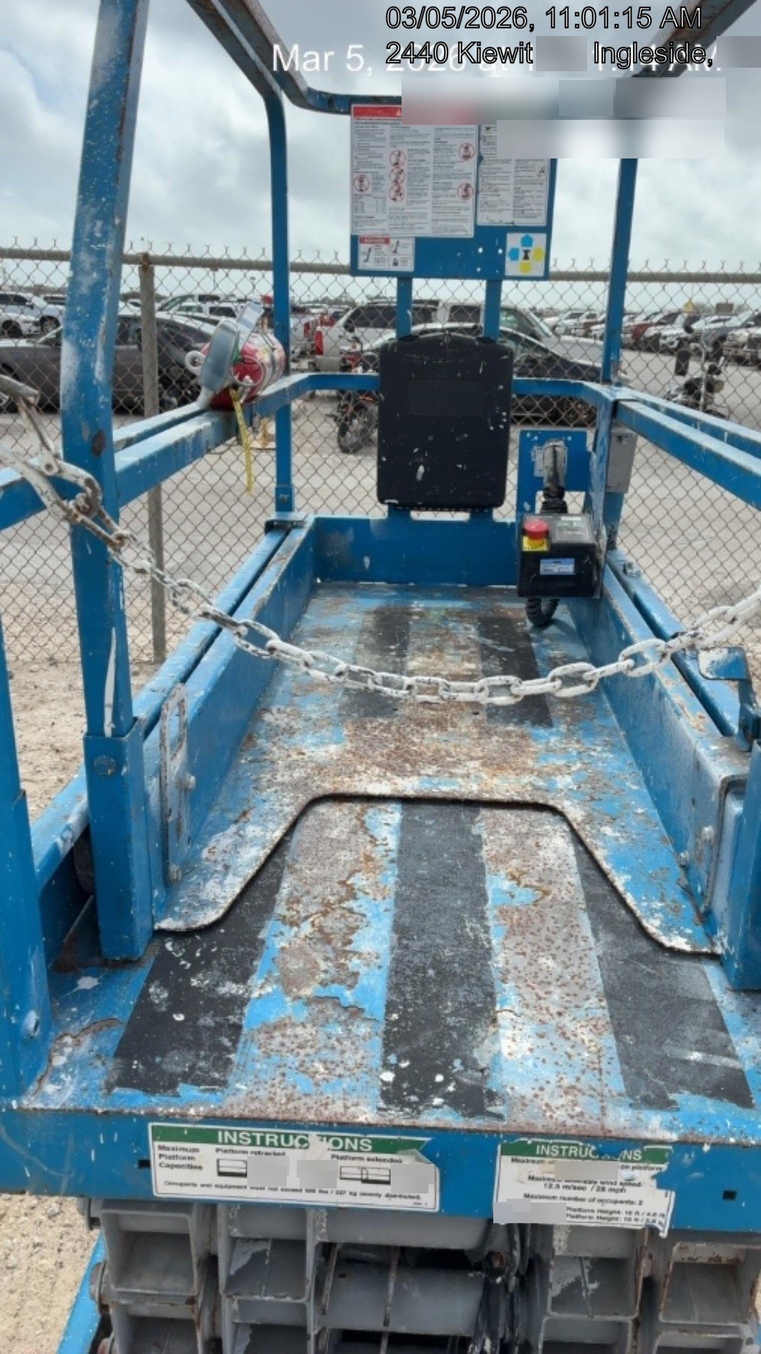 2017 Genie GS-1930 Genie GS-1930 Lift w/Fixed Rail and Chain Entry