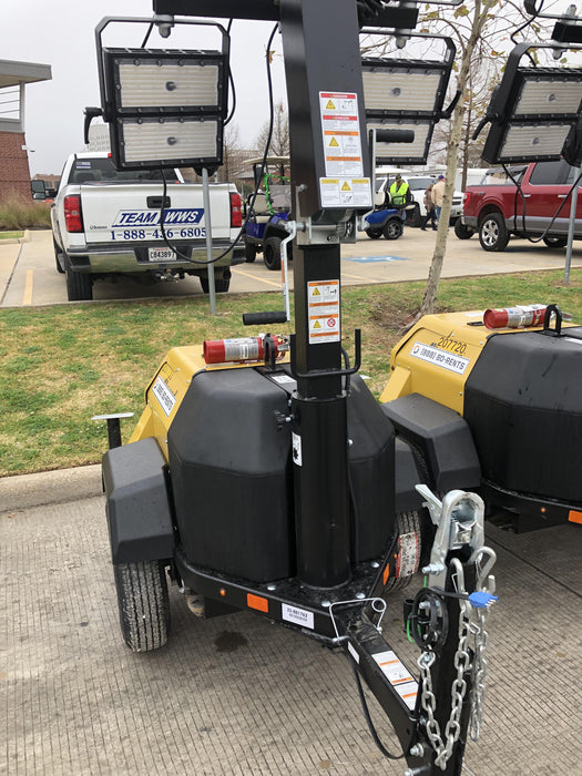 2022 Allmand NLV3GR (4) LED Light Fixture 350W, 23' Vertical Mast, 3kW Prime, Towable, Deep Sea L401, Leveling Jacks, Yanmar T4F 5.8hp