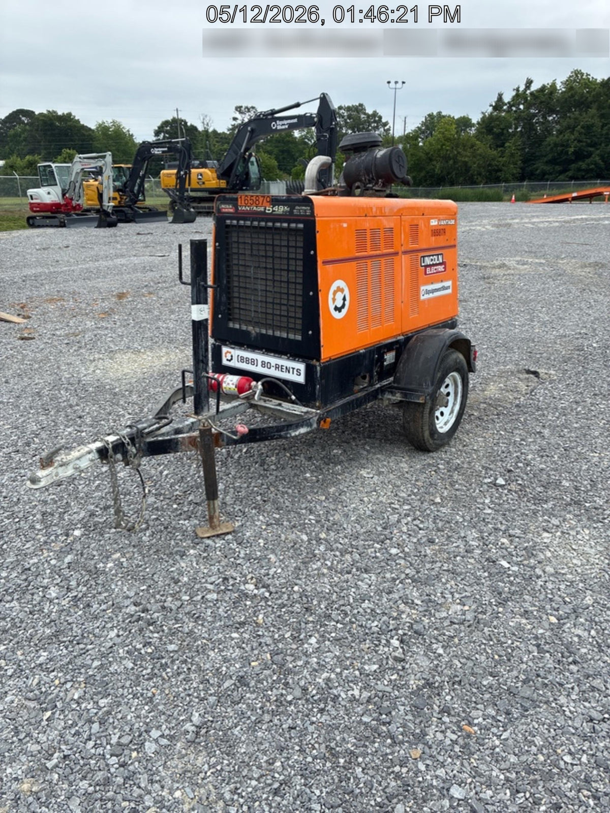 2021 Lincoln Electric Vantage 549X Ready Pak 3, ORANGE (includes trailer, cable rack, fender light kit)