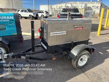 2019 Lincoln Electric Vantage 322 Ready-Pak 3, Two Wheel Trailer, Fender and Light Kit, Cable Rack