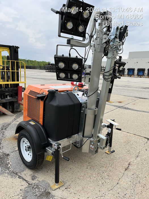 2024 Wanco WLTT-4MM4K Diesel, Deep Sea Controller, Shore Power Plug, Auto Start, (4) 350W LED Floodlights, 4kW Generator, 60 Gal Fuel Tank, 2" Ball, T3