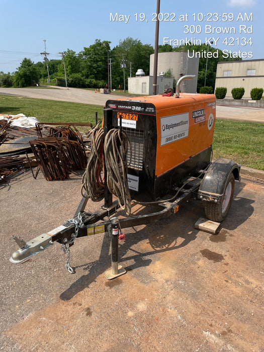 2021 Lincoln Electric Vantage 322 Vantage 322 Ready Pak 3 w/ Decals, ORANGE (includes trailer, cable rack, fender light kit) NO Telematics