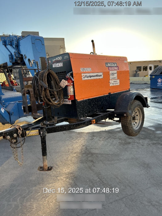 2023 Lincoln Electric LE400 Kubota V1505, Trlr, Cable Rack, Light Kit, ES Decals, T3