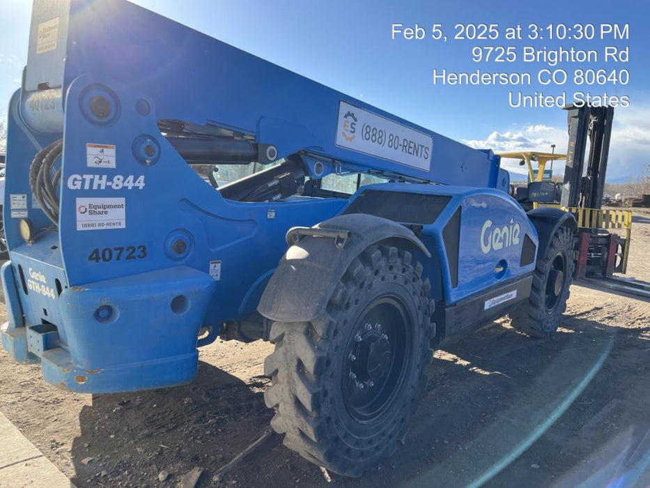 2019 Genie GTH-844 Cab/Heat/AC, Solid RT Tires, LED Work Lights, Beacon 60" QA Carriage, 48" Forks