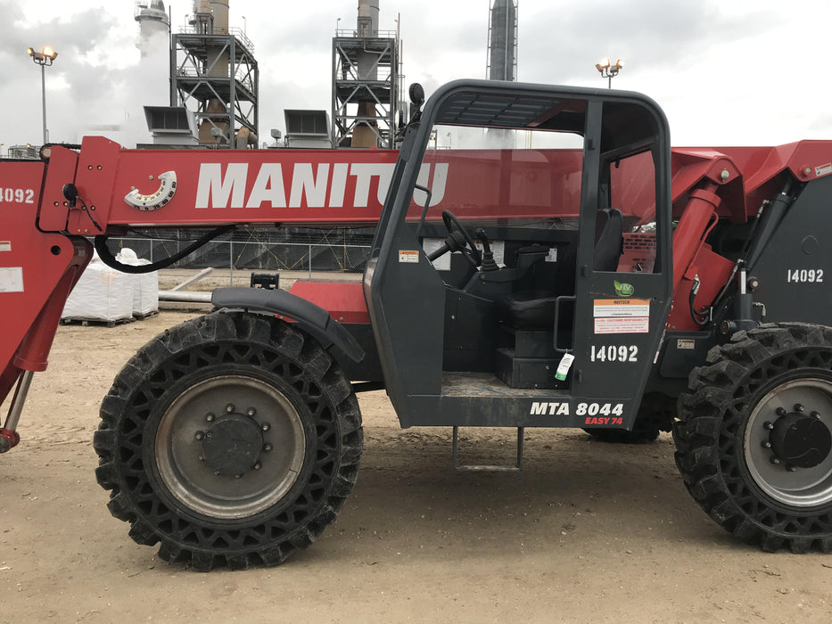 2019 Manitou MTA8044 MTA 8044 - 74 HP T4, Canopy, Worklights/Strobe, Beacon, 66" Carriage, 48" Forks, Solid Tires, Lift Hook, Aux Hydraulics