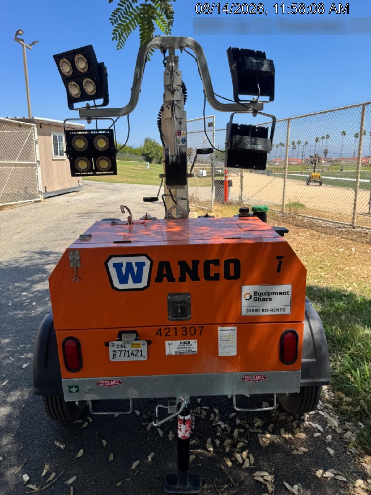 2024 Wanco WLTT-4MM4K Diesel, Deep Sea Controller, Shore Power Plug, Auto Start, (4) 350W LED Floodlights, 4kW Generator, 60 Gal Fuel Tank, 2" Ball, T3