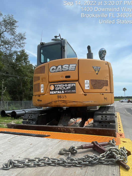 2015 Case CX80C CLOSED CAB, A/C, RUBBER TRACKS PADS, 7'-2" ARM